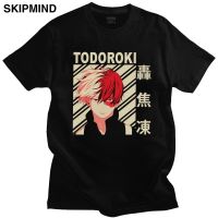 Classic Boku No Hero Academia T Shirt Men Short Sleeved Summer Shoto Todoroki Tshirt Crew Neck Slim Fit Soft Cotton Tee Clothes XS-6XL