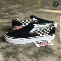 PUTIH PRIA Van01 Slipon Checkboard Shoes Chess Body White Premium Quality Men And Women Shoes