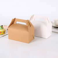 Portable Kraft Paper Bags Foldable Storage Gift Bag Handbag Cake Boxes and Packaging Bakery Box for Baby Shower Birthday Party