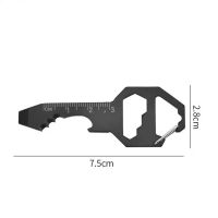 Pihu-1Metal พวงกุญแจเครื่องมือบัตรกลางแจ้งมัลติฟังก์ชั่ที่เปิดขวดหกเหลี่ยมจี้ไขควงแบบพกพาเครื่องประดับ Accessoriesd48-58