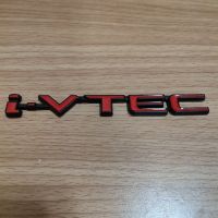 โลโก้ Ivtec สีดำแดง งานโลหะ ขนาด 13×1.5cm