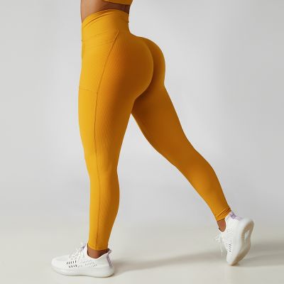Seamless Womens Leggings Sports Pants High Waist Elastic Hip-lifting Fitness Workout Running Sportswear Gym Tights Yoga Bottoms