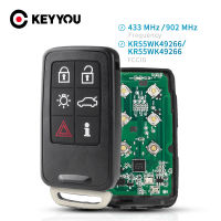 KEYYOU กุญแจรถระยะไกล6ปุ่ม KR55WK49266 902เมกะเฮิร์ตซ์สำหรับวอลโว่ S60 S80 V40 V60 XC60 XC70 2007-2016อัตโนมัติ Keyless