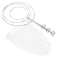 3 Pcs Milk Tea Filter Bag with Handle Hong Kong Style Steel Ring Coffee Cotton Cloth Filter Kitchen Accessories