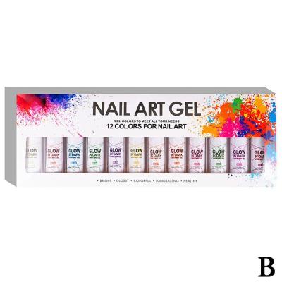 12 pcs nail gluesset 8ml Nail Art Line Gels Polish Kit For French UV Painting Drawing Acrylic