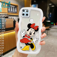 YIMia เคสพัดลมพกพามิชิสำหรับ OPPO Realme C53 C55 C35 C33 C30 C21Y C25Y C21 C20 C15 C12 C25 C11 C17 C3ที่สร้างสรรค์เคสโทรศัพท์ลวดลายเคลื่อนไหวขอบคลื่นขนาดใหญ่เคสหลังซิลิโคนนิ่มลายการ์ตูนน่ารัก