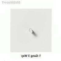 ✑✤♗ 3 Way Wall Light Toggle Switch 86 Type Matte White Stainless Steel Panel For Home