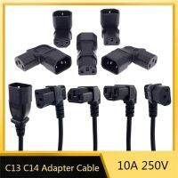 IEC60320 C13 Angle Converter Angle Extension Cable C13 to C14 PDU Up Down Right Angle Power Cables Male to Female AC Power Cord Wires  Leads Adapters