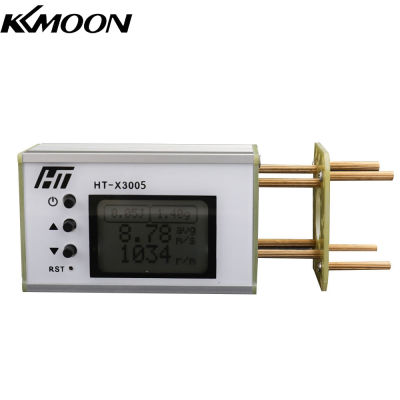 KKmoon เครื่องวัดความเร็วสูงความเร็วในการวัดความเร็วเริ่มต้นเครื่องวัดความเร็วรอบเครื่องวัดความเร็วรอบหน้าจอ LCD พร้อมไฟส่งด้านหลัง