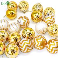 Dolity ลูกบอลแขวนลูกบอลประดับคริสต์มาส30x,แบบ DIY กันแตกตกแต่งคริสต์มาสสำหรับต้นของตกแต่งวันเกิดแต่งงานคริสต์มาส