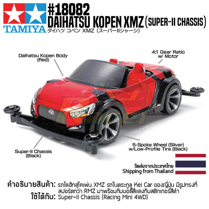 Tamiya 18082 1/24 Scale Daihatsu Kopen XMZ Future Included Model Kit - Super II Chassis - View #4