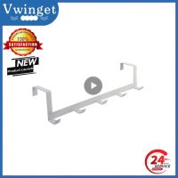 【YF】 1 7PCS High Bearing Capacity Door Back Hook Stainless Steel Clothes Coat Hat Towel Hanger Punch Free Storage Shelf