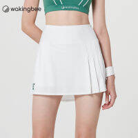 Wakingbee Field Skorts (White) กระโปรง พร้อมขาสั้นซับในกันโป๊ ดีเทลจับพลีท ทรงสวย ใส่วิ่ง ตีกอล์ฟ ตีเทนนิส ฟิตเนส