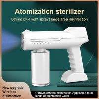 Nano Spray Gun Atomizing Disinfection Gun Handheld Wireless Rechargeable Blue Light Disinfection Sprayer/Home Sterilizing gun 300ml live