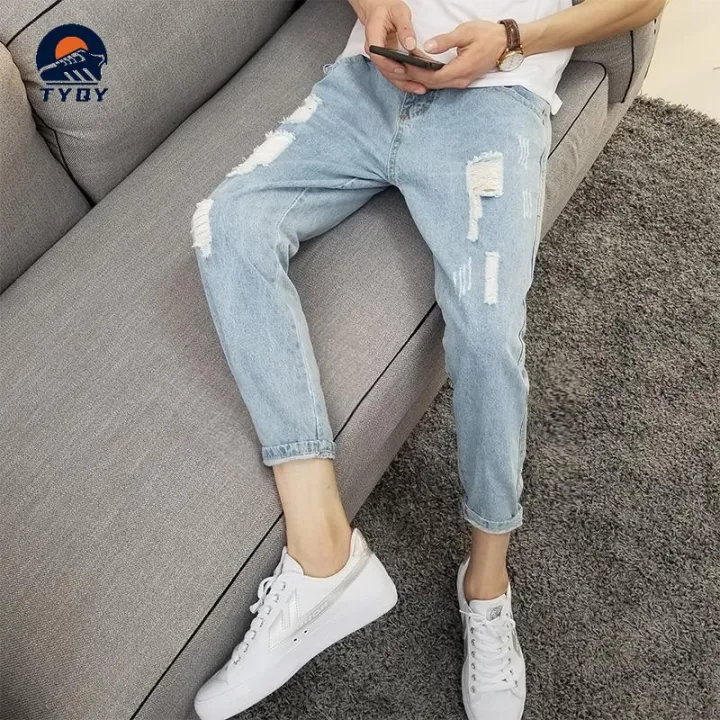 TYQY pantalon pang lalaki Stretchable Jeans Men Original Ripped Jeans ...