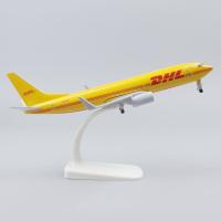 แบบจำลองเครื่องบินโลหะโลหะจำลอง B737ขนาด20ซม. 1:400 DHL การจำลองการบินของขวัญวันเกิดสำหรับเด็กผู้ชาย