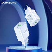 【Taotao Electronics】 Borofone 20W PD USB Type C เครื่องชาร์จ QC4.0 QC3.0เครื่องชาร์จอย่างรวดเร็วสำหรับ iPhone 11 12 Pro Max Dual Port Travel Wall Adapter