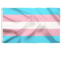 Candiway 3x5 Foot Transgender Flag Pink Blue Rainbow Flags Polyester with Brass Grommets 3 X 5 Ft Vivid Color UV Fade Resistan