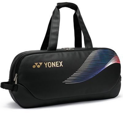 กระเป๋าแบดมินตัน2022 YONEX สำหรับกันน้ำผู้ชายหนังนิ่มกระเป๋ากีฬาไม้แบดมินตัน6ชิ้นพร้อมช่องใส่รองเท้า