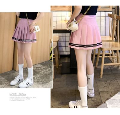 ‘；’ Kawaii Harajuku Skirts Preppy School Uniform High Waist Pleated Women Girls Lolita A-Line Sailor Skirt