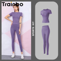 Trainbo ชุดวอร์ม เหมาะกับใส่เล่นโยคะ ออกกําลังกาย สําหรับผู้หญิง