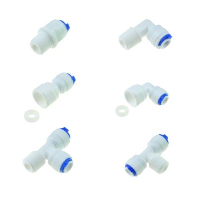 【YF】☫◘  RO Pipe Fitting 1/4 3/8 Hose 1/8 1/2 Male Female Thread Plastic Reverse Osmosis Purifies