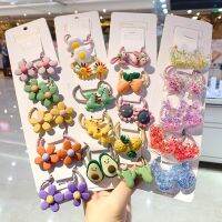 1Set Korean Cartoon Flower Candy Children Girls Hair Ties Rubber Brand Headdress Cute Hair Rope Acsesorios Para El Cabello