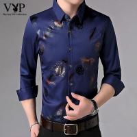 CODDian Zhen New Mens Fashion Clothing Printing Casual Long-sleeved Business Cool Shirt