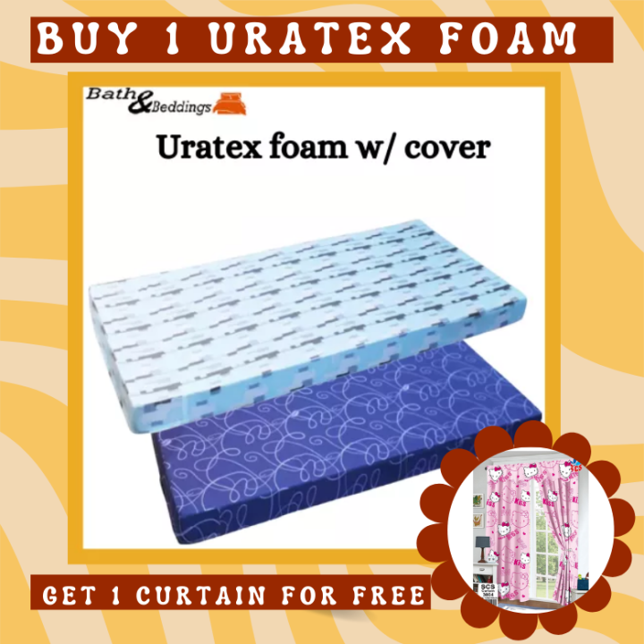 Pre Order Uratex Original Foam With Cover And 1 Free Curtain4inches Thick Foam Uratex Foam 5999