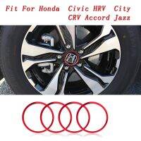 ฮอนด้า ดุมล้อแต่งรถ 4pcs Car Styling Wheel Hub Decorative Circle For Honda City Civic HRV CRV BRV Accord Jazz Accessories