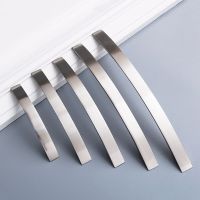 Aluminum Alloy Furniture Handle Brushed Silver Kitchen Door Handles Cabinet Handles Drawer Knobs Wardrobe Drawer Pulls Door Hardware Locks