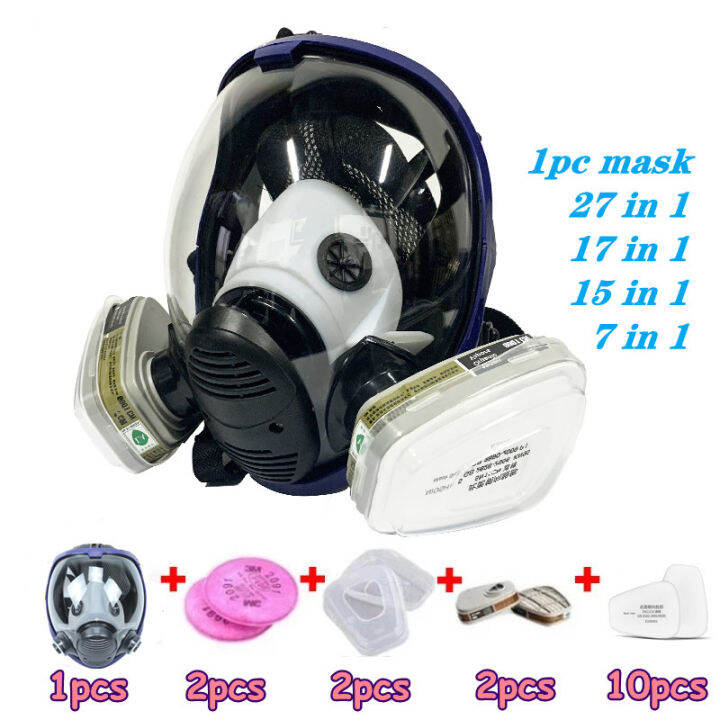 Chemical Gas 6800 Dust Respirator AntiFog Full Face Filter For