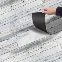 ∈ Vinyl Floor Stickers Pvc Self-adhesive Wood Grain Wallpaper Roll Waterproof Tiles Sticker Bedroom Living Room Home Decor