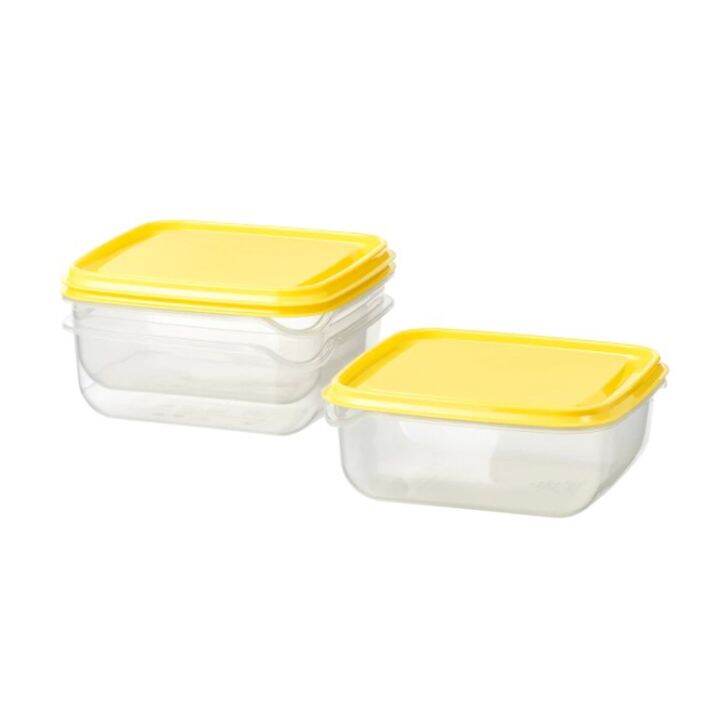 3pcs Food Storage Containers with Lid, Plastic Microwavable Food