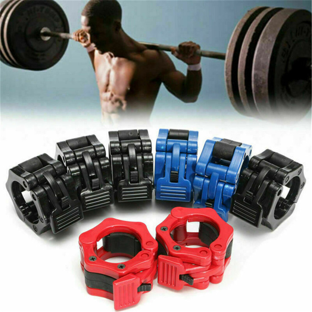25/28/30mm Training Weight Lifting Equipment Weight Bar Dumbbells Gym Fitness Barbell Clamps For Olympic Bars 2Pcs Tooth Spring Collar Clips 