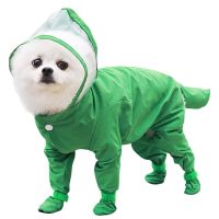 Pet Puppy Dog Raincoat Rain Jacket Coverage 4 Legs Full Body Protection Cover Waterproof Rain-Proof Mud-Proof Raincoat for Dogs Clothing Shoes Accesso