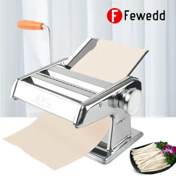  Pasta Maker - Original Design - Noodle Roller Hand Press Machine  w/Adjustable Thickness - Washable Aluminum Alloy Rollers & Cutters - Manual  Kit Best for Spaghetti, Fettuccini & Lasagna Dough 