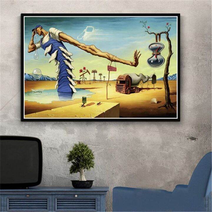 salvador-dali-surrealism-wall-art-ภาพวาดภาพวาดผ้าใบ-retro-quadro-โปสเตอร์และพิมพ์สำหรับห้องนั่งเล่นตกแต่งบ้าน-cuadros