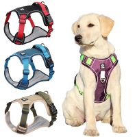 【jw】☄ Harness Reflective Dog Adjustable Safety Lead Straps for Medium Large Dogs French Bulldog Walking Harnesses