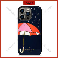 Navy Umbrella Kate Spade Phone Case for iPhone 14 Pro Max / iPhone 13 Pro Max / iPhone 12 Pro Max / Samsung Galaxy Note 20 / S23 Ultra Anti-fall Protective Case Cover 330