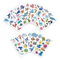 ﺴ 10 Pcs/Set Waterproof Reward Children Tattoo Sticker Ocean Fish Sea Octopus Fake Temporary Tattoo for Kids Gift