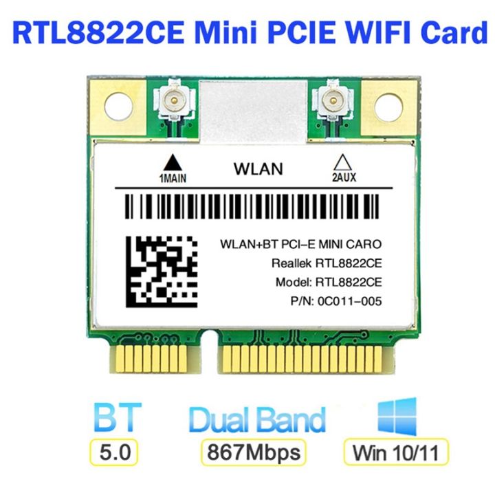 rtl8822ce-1200mbps-2-4g-5ghz-802-11ac-wifi-card-network-mini-pcie-bluetooth-5-0-support-laptop-pc-windows-10-11