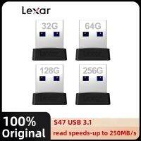 Lexar Jumpsdrive S47 USB แฟลชไดร์ฟ256GB 128GB 64GB USB ปากกาไขควงเล็ก32GB 3.1ไดร์ฟปากกาสูงถึง100เมกะไบต์/วินาที U Disk สำหรับ PC