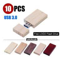 10ชิ้น/ล็อต USB 3.0เมมโมรี่สติ๊กไม้แฟลชไดรฟ์ปากกาไดรฟ์ Usb Pendrive 4GB 16GB 32GB 64GB U ดิสก์งานแต่งงานของขวัญฟรี O ที่กำหนดเอง