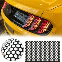 【CC】 2PCS Car Sticker Cut-out Headlight Taillight Hollow Protector Decoration Decal Wrap Film 48x30cm