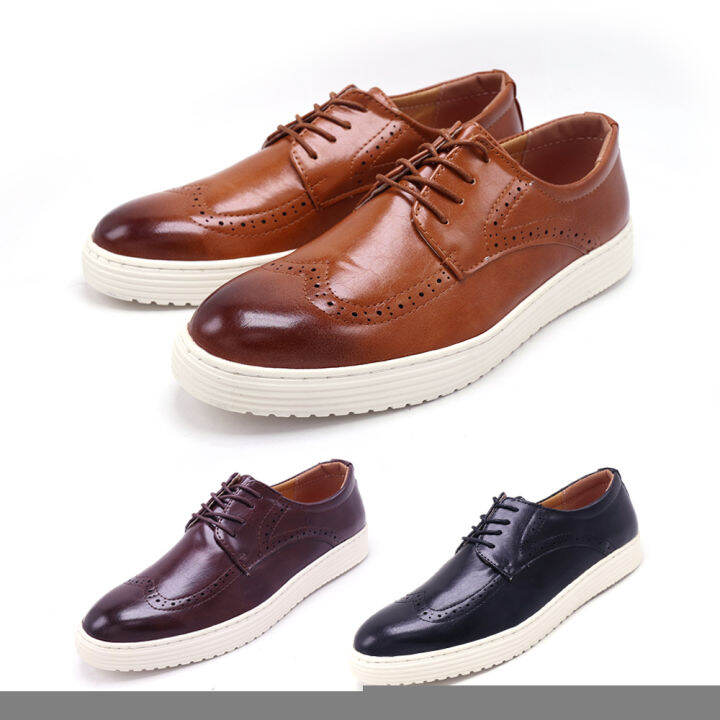 Mens leather shoes with on sale buckles