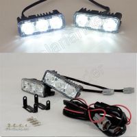 Dc12v กันน้ำ Drl โคมไฟอัตโนมัติรถยนต์2ชิ้น/เซ็ต6 Led 9W สีขาวสำหรับวิ่งกลางวัน