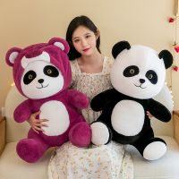 Cute black and white panda doll plush toy giant sleeping pillow decoration birthday gift girl