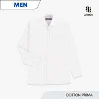 À NOUS - MEN SHIRT - Classic Fit - Cotton Prima (Magnolia White) / เสื้อเชิ๊ต ตัวหลวม ผ้าคัตตอลพรีม่า เนื้ออยู่ทรง สีขาว