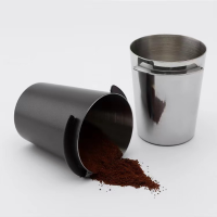 Espresso Coffee Portafilter Dosing Cup สแตนเลส Sniffing Mug Powder Feeder สำหรับเครื่องชงกาแฟเอสเปรสโซ51Mm58Mm